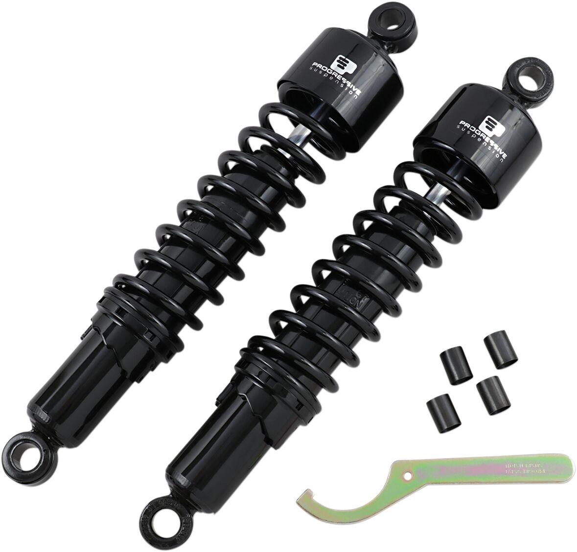 412-4058B - Progressive Suspension 412 Series Cruiser Shocks For Triumph Thruxton 865 Carb 2004-2007 362.00 mm (14.25") - Black