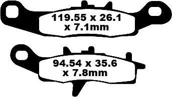 FA258TT - EBC TT Sport Carbon Fusion Brake Pads For Kawasaki KX100 1997-2000 Front