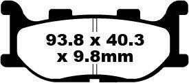 SFA199 - EBC SFA Series Organic Scooter Brake Pads For Adiva AD 125 2009-2011 Rear