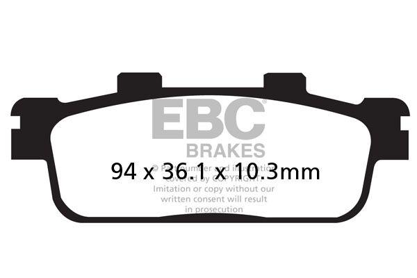 SFA427HH - EBC SFA-HH Series Sintered Scooter Brake Pads For Sym Cruisym 300 I 2018-2020 Rear