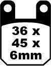 SFA115HH - EBC SFA-HH Series Sintered Scooter Brake Pads For Derbi Atlantis 100 2001-2006 Front