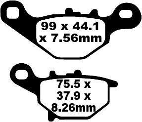 SFA396 - EBC SFA Series Organic Scooter Brake Pads For Suzuki AN 125 1995-1999 Front