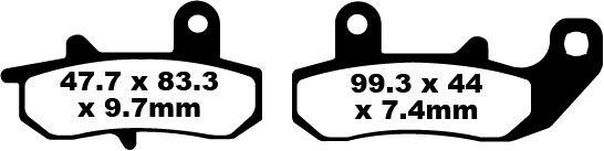 FA157 - EBC FA Series Organic Brake Pads For Suzuki DR600R Dakar 1989 Rear
