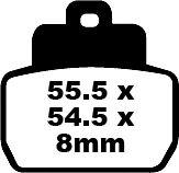 SFA425 - EBC SFA Series Organic Scooter Brake Pads For Piaggio Beverly 500 2006 Rear