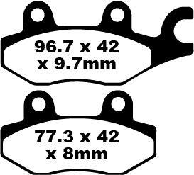 FA165/2TT - EBC TT Sport Carbon Fusion Brake Pads For Cagiva Canyon 500 1998-2000 Rear