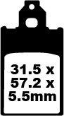SFA116 - EBC SFA Series Organic Scooter Brake Pads For Piaggio Free 50 FL 1995-2001 Front