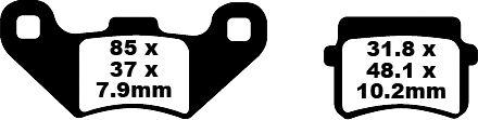 FA416TT - EBC TT Sport Carbon Fusion Brake Pads For Mh Duna 125 2013 Front