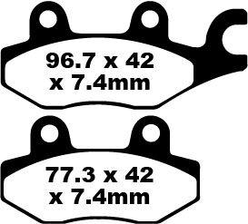 FA165TT - EBC TT Sport Carbon Fusion Brake Pads For Beta ARK 50 LC 1998-2013 Rear