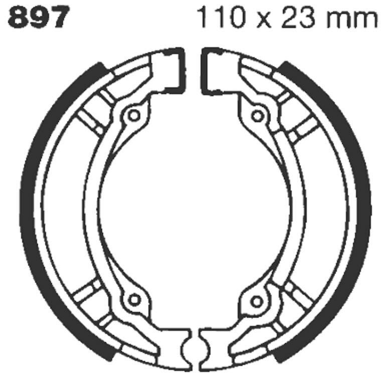 897 - EBC Standard Brake Shoes For Peugeot Big Max 50 2004-2009 Rear