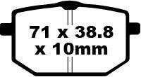 FA118 - EBC FA Series Organic Brake Pads For Yamaha XT 600 1987-1990 Front
