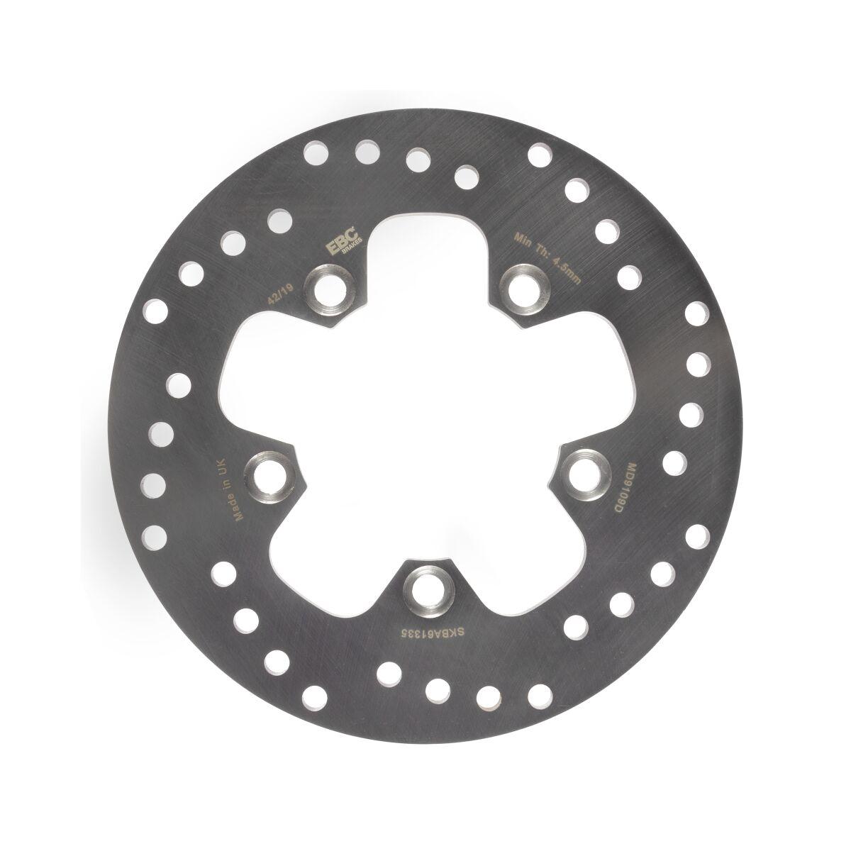 Ebc Silver/Stainless Steel/Zinc Md9109d - Round D-Series Brake Disc For Suzuki An 400 Burgman 2007-2009 Rear