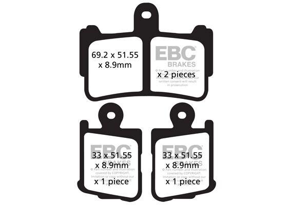 FA499/4HH - EBC FA-HH Series Sintered Brake Pads For Honda VFR 1200 F 2010-2016 Front