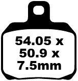 SFA266 - EBC SFA Organic Brake Pads For Piaggio Beverly 400 I.E. Tourer 2008-2009 Front