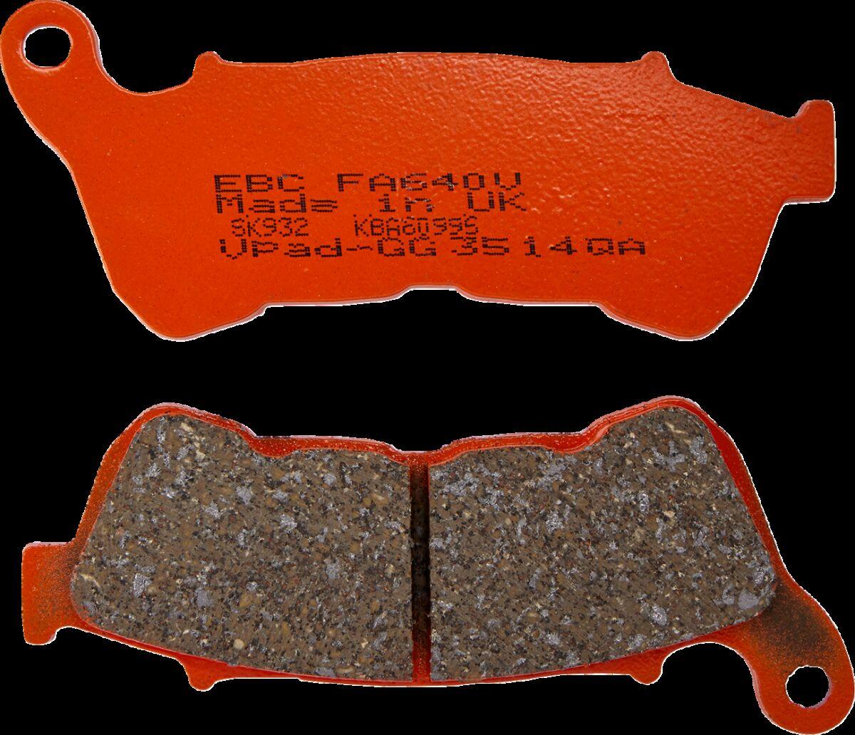 FA640V - EBC Vee Semi-Sintered Brake Pads For Harley Davidson XL1200C Sportster Custom 2014-2020 Front Left
