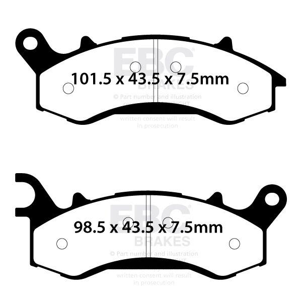 FA761 - EBC FA Series Organic Brake Pads For Mutt Akita 125 CBS 2020-2022 Front
