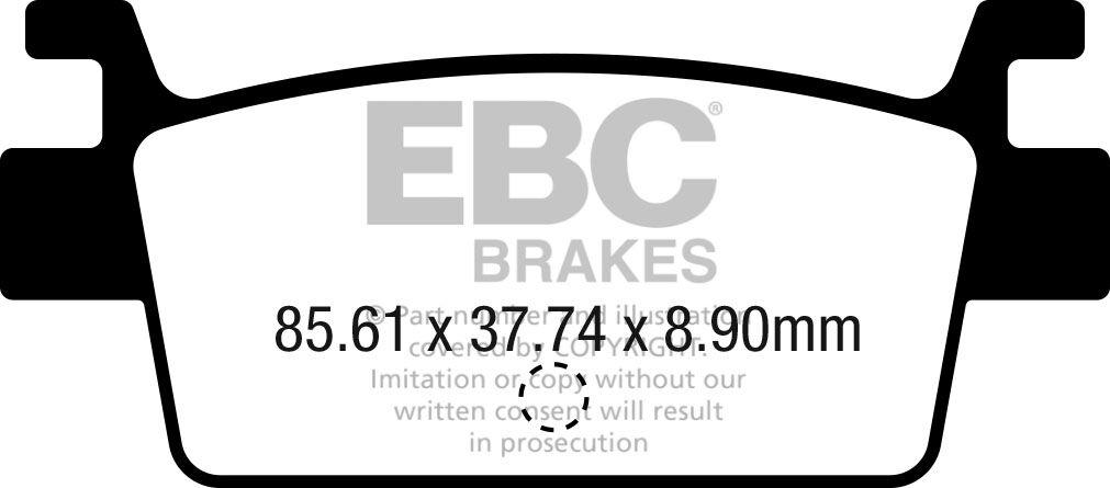 SFAC719 - EBC SFAC Carbon Series Scooter Brake Pads For Kymco AK 550 I ABS 2017-2021 Rear