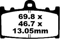 FA366TT - EBC TT Sport Carbon Fusion Brake Pads For Suzuki VL 1500 LC Intruder C 1500 2002-2009 Rear