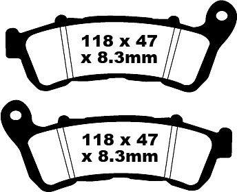 SFA388 - EBC SFA Series Organic Scooter Brake Pads For Honda FES 125 S-Wing ABS 2007-2012 Front