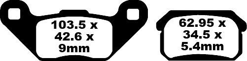FA431TT - EBC TT Sport Carbon Fusion Brake Pads For CPI XS 250 2006-2008 Rear