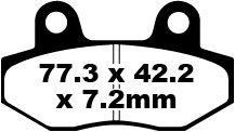 SFA086 - EBC SFA Series Organic Scooter Brake Pads For Keeway Agora 50 4T 2011-2012 Front