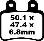 SFA350 - EBC SFA Series Organic Scooter Brake Pads For Derbi Boulevard 125 2003-2007 Front