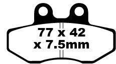 FA167 - EBC FA Series Organic Brake Pads For Piaggio Beverly 300 I.E. 2010-2012 Rear