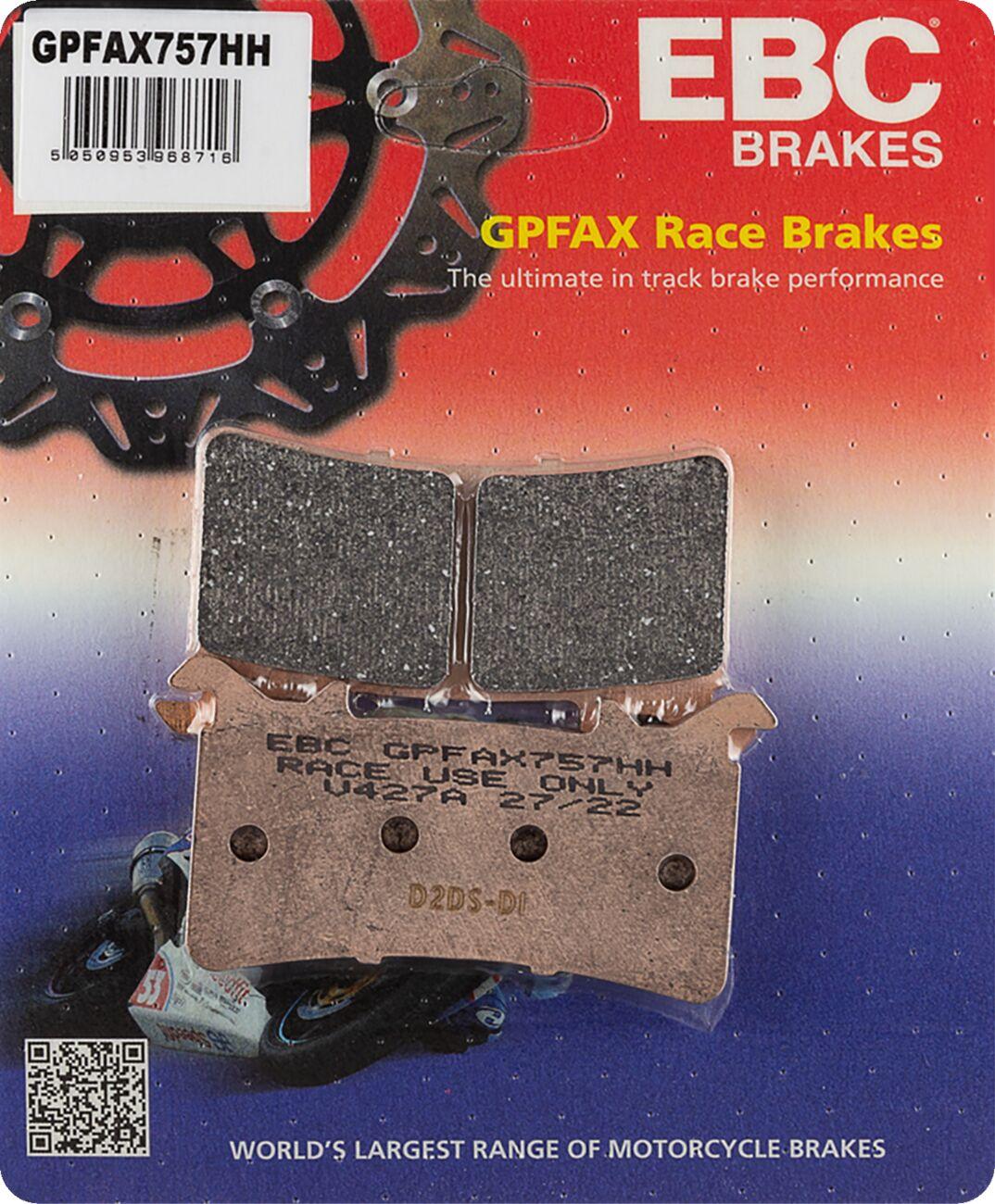 GPFAX757HH - EBC GPFAX Series Race Sintered Nissin Brake Pads For Honda CBR 1000 RR ABS Fireblade SP 2017-2019 Front