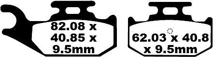 FA428TT - EBC TT Sport Carbon Fusion Brake Pads For Yamaha YFM 700 R Raptor 2006-2009 Rear