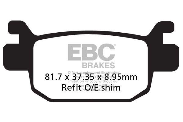 SFAC415 - EBC SFAC Carbon Series Scooter Brake Pads For Benelli 752S ABS 2018 Rear