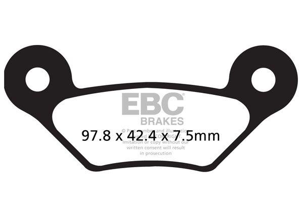FA609R - EBC R Series Heavy Duty Sintered Brake Pads For John Deere HPX 850 D 4X4 Gator Diesel 2010-2011 Fit Front Or Rear