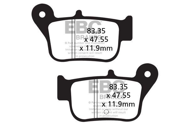 SFA628HH - EBC SFA-HH Series Sintered Scooter Brake Pads For Sym MaxSYM 400 I ABS 2012-2019 Rear