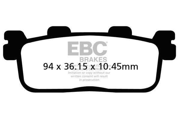 SFAC607 - EBC SFAC Carbon Series Scooter Brake Pads For Kymco Agility 300 ABS 2020 Rear