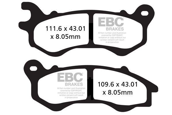SFAC603 - EBC SFAC Carbon Series Scooter Brake Pads For Lex-Moto Adrenaline 125 EFI 2015-2019 Front