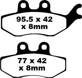 SFA374 - EBC SFA Series Organic Scooter Brake Pads For ItalJet Jupiter 250 2002-2003 Rear