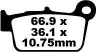 FA367TT - EBC TT Sport Carbon Fusion Nissin Brake Pads For Zero DS ZF11.4 Dual Sport 2013 Rear