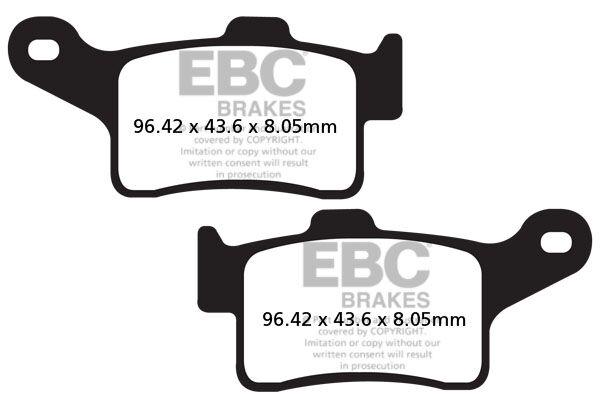 FA631 - EBC FA Series Organic Brake Pads For Harley Davidson FLHTCUTG 1868 ABS Tri Glide Ultra 114 2020-2024 Rear