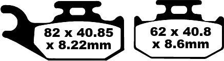 FA414TT - EBC TT Sport Carbon Fusion Brake Pads For Suzuki LT-A 400 2X4 Kingquad 2008 Front