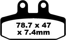 FA256 - EBC FA Series Organic Brake Pads For Honda CA 125 Rebel 1998-2000 Front