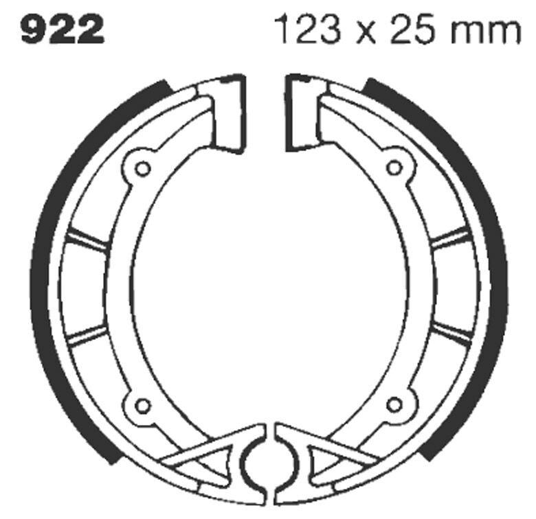 922 - EBC Standard Brake Shoes For Gilera Arcore 125 1973-1977 Rear