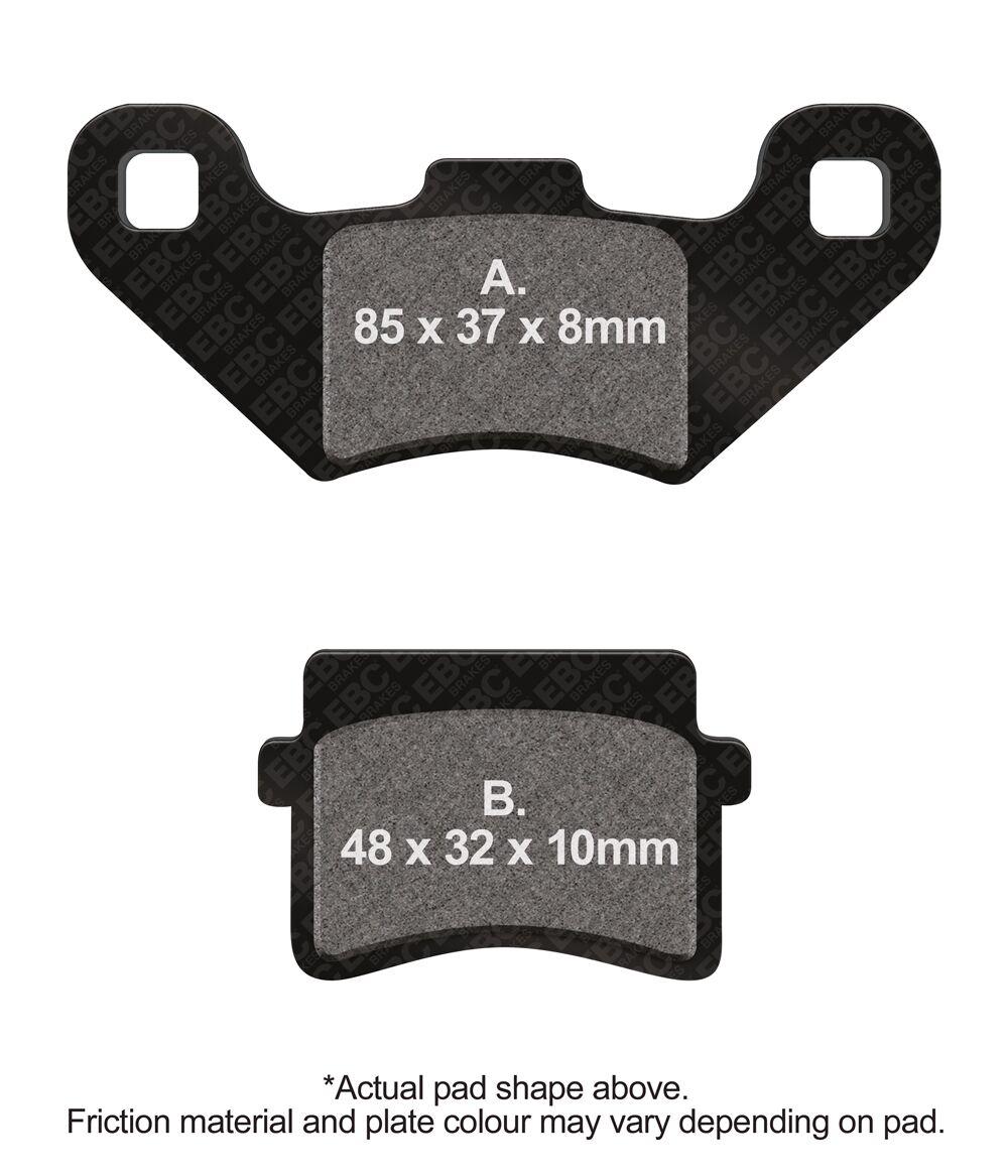 SFAC416 - EBC SFAC Carbon Series Scooter Brake Pads For Mh MH10 50 ECO Urbanbike 2012-2013 Front