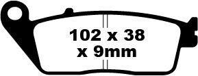 SFA142 - EBC SFA Series Organic Scooter Brake Pads For Suzuki AN 650 Burgman 2002-2009 Front