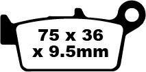 SFA131/3HH - EBC SFA-HH Series Sintered Scooter Brake Pads For Honda NSR 50 R 1997-2000 Rear