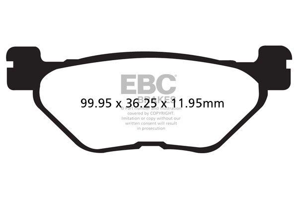 SFA319 - EBC SFA Series Organic Scooter Brake Pads For Yamaha XP 500 T-Max 2001-2003 Rear