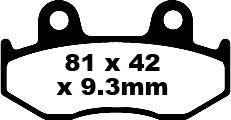 SFA323 - EBC SFA Series Organic Scooter Brake Pads For Honda NES 125 2000-2005 Front