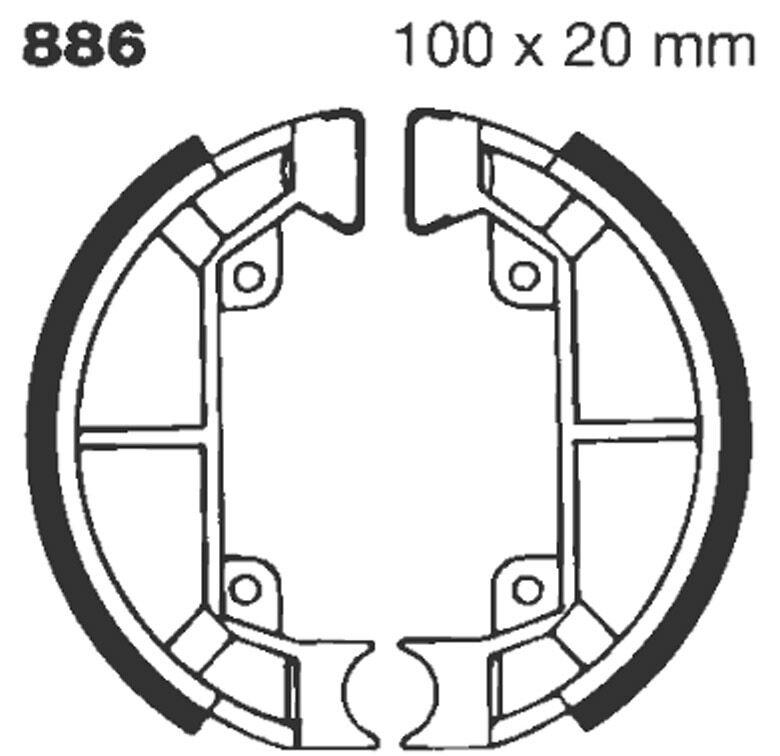 886 - EBC Standard Brake Shoes For Piaggio Quartz 50 1992-1996 Rear