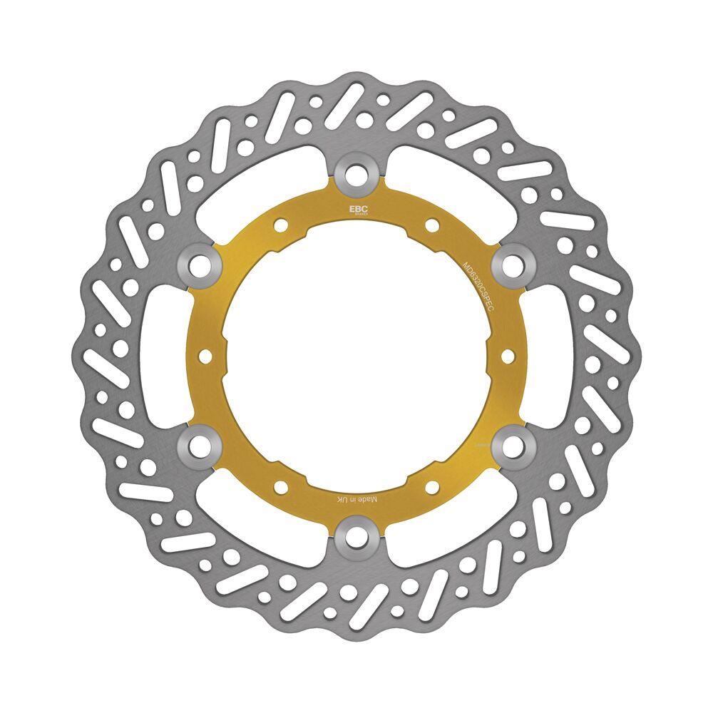 Ebc Gold/Silver/Stainless Steel Md6320c - Supercross Contour Wave Brake Disc For Yamaha Wr250r 2008-2016 Front