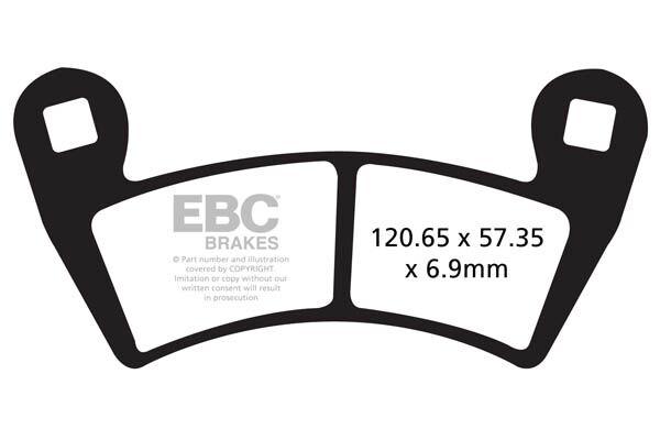 FA452TT - EBC TT Sport Carbon Fusion Brake Pads For Polaris Brutus 1000 4X4 2015-2016 Front