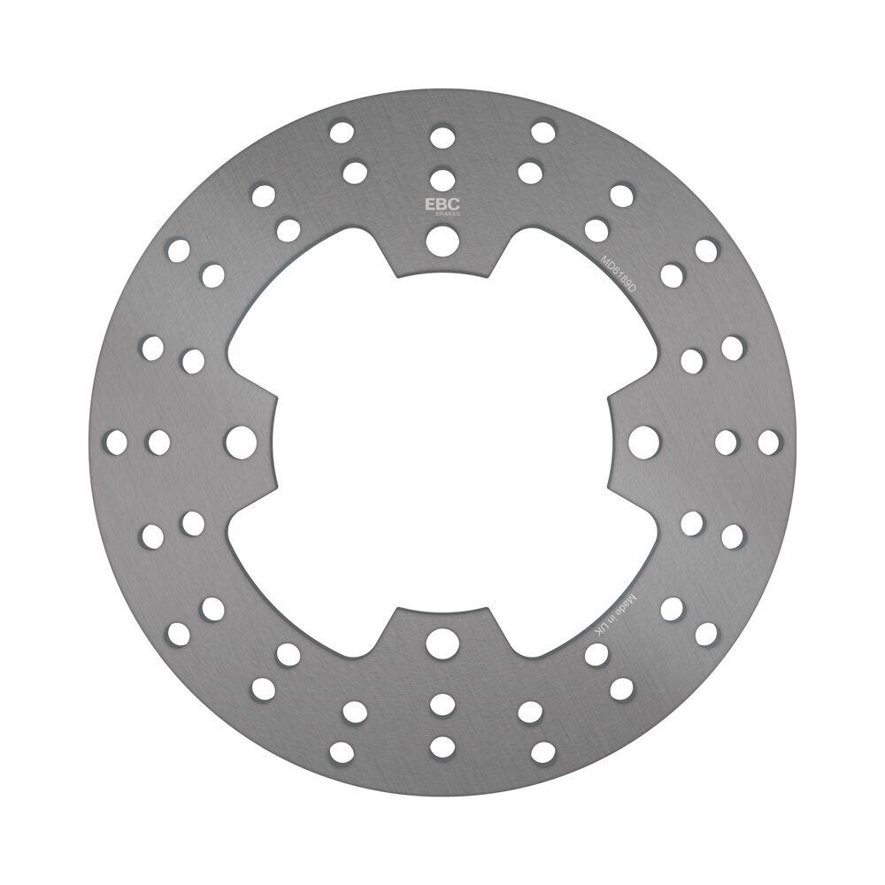 Ebc Silver/Zinc Md6189d - Round D-Series Fixed Brake Disc For Yamaha Yfm 660 F 4X4 Grizzly 2002-2004 Front Left