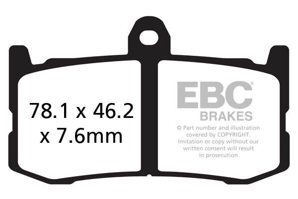 GPFAX491HH - EBC GPFAX Series Race Sintered Nissin Brake Pads For Triumph Daytona 675 2013-2015 Front