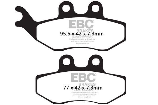 SFA194HH - EBC SFA-HH Series Sintered Scooter Brake Pads For Gilera D.N.A 125 2001-2003 Front